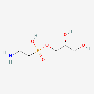 molecular formula C5H14NO5P B579640 2-aminoethyl-[(2R)-2,3-dihydroxypropoxy]phosphinic acid CAS No. 18835-54-6