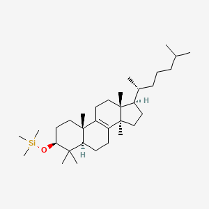 molecular formula C33H60OSi B579643 Silane, (lanost-8-en-3beta-yloxy)trimethyl- CAS No. 18985-29-0
