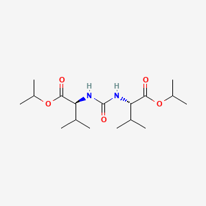 molecular formula C17H32N2O5 B579658 propan-2-yl (2S)-3-methyl-2-[[(2S)-3-methyl-1-oxo-1-propan-2-yloxybutan-2-yl]carbamoylamino]butanoate CAS No. 18434-91-8