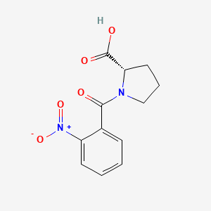 molecular formula C12H12N2O5 B579661 N-(2-Nitrobenzoyl)-L-proline CAS No. 18877-33-3