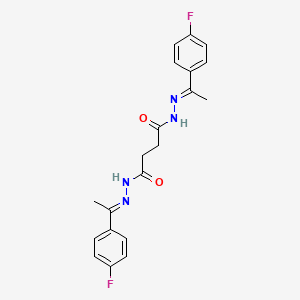 molecular formula C20H20F2N4O2 B5796619 N,N'-bis[(E)-1-(4-fluorophenyl)ethylideneamino]butanediamide 