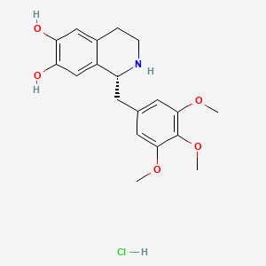 (+)-1,2,3,4-Tetrahydro-1-(3,4,5-trimethoxybenzyl)-6,7-isoquinolinediol hydrochloride