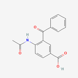 molecular formula C16H13NO4 B579666 4-(Acetylamino)-3-benzoylbenzoic acid CAS No. 17562-44-6