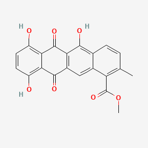 molecular formula C21H14O7 B579672 Methyl 5,7,10-trihydroxy-2-methyl-6,11-dioxo-6,11-dihydrotetracene-1-carboxylate CAS No. 19383-86-9