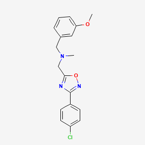 molecular formula C18H18ClN3O2 B5796730 N-[[3-(4-chlorophenyl)-1,2,4-oxadiazol-5-yl]methyl]-1-(3-methoxyphenyl)-N-methylmethanamine 