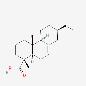 molecular formula C20H32O2 B579674 (1R,4aR,4bS,7R,10aR)-1,4a-dimethyl-7-propan-2-yl-2,3,4,4b,5,6,7,8,10,10a-decahydrophenanthrene-1-carboxylic acid CAS No. 19407-36-4
