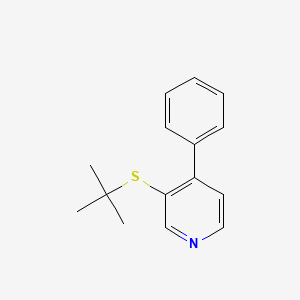 molecular formula C15H17NS B579676 3-tert-Butylthio-4-phenylpyridine CAS No. 18794-40-6