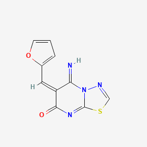 molecular formula C10H6N4O2S B5796776 (6E)-6-(furan-2-ylmethylidene)-5-imino-[1,3,4]thiadiazolo[3,2-a]pyrimidin-7-one 