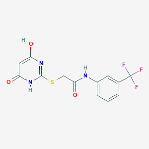 molecular formula C13H10F3N3O3S B5796786 2-[(4-hydroxy-6-oxo-1H-pyrimidin-2-yl)sulfanyl]-N-[3-(trifluoromethyl)phenyl]acetamide 