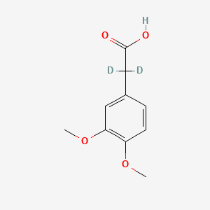 molecular formula C10H12O4 B579679 3,4-Dimethoxyphenylacetic-2,2-D2 acid CAS No. 19031-58-4