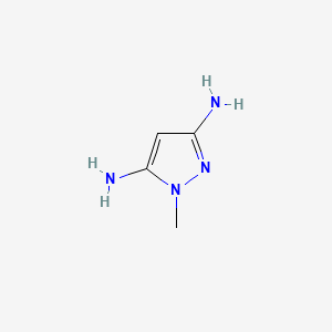 molecular formula C4H8N4 B579686 1-methyl-1H-pyrazole-3,5-diamine CAS No. 16675-35-7