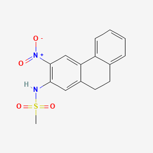 molecular formula C15H14N2O4S B579695 N-(3-nitro-9,10-dihydrophenanthren-2-yl)methanesulfonamide CAS No. 19006-52-1