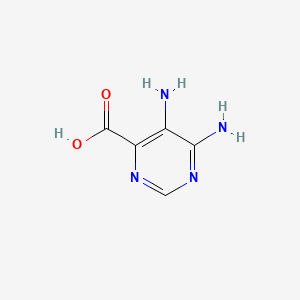 molecular formula C5H6N4O2 B579697 5,6-Diaminopyrimidine-4-carboxylic acid CAS No. 16008-49-4