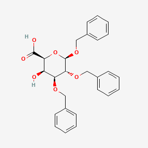 molecular formula C27H28O7 B579698 Benzyl 2-O,3-O-dibenzyl-beta-D-galactopyranosiduronic acid CAS No. 17120-54-6