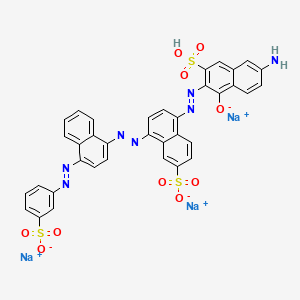 Trisodium;5-[(6-amino-1-oxido-3-sulfonaphthalen-2-yl)diazenyl]-8-[[4-[(3-sulfonatophenyl)diazenyl]naphthalen-1-yl]diazenyl]naphthalene-2-sulfonate