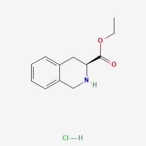molecular formula C12H16ClNO2 B579707 (S)-Ethyl 1,2,3,4-tetrahydroisoquinoline-3-carboxylate hydrochloride CAS No. 15912-56-8