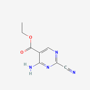molecular formula C8H8N4O2 B579714 Ethyl 4-amino-2-cyanopyrimidine-5-carboxylate CAS No. 15400-50-7