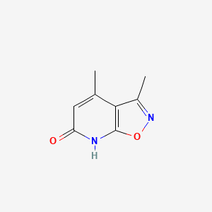 molecular formula C8H8N2O2 B579723 3,4-dimethyl[1,2]oxazolo[5,4-b]pyridin-6(7H)-one CAS No. 19385-56-9