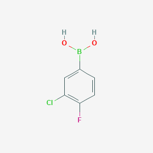 molecular formula C6H5BClFO2 B057973 3-Chloro-4-fluorophenylboronic acid CAS No. 144432-85-9