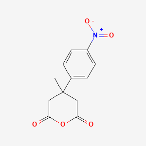 4-Methyl-4-(4-nitrophenyl)oxane-2,6-dione