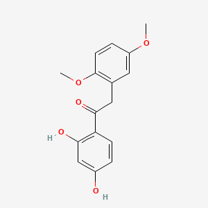 molecular formula C16H16O5 B579735 1-(2,4-Dihydroxyphenyl)-2-(2,5-dimethoxyphenyl)ethanone CAS No. 18086-25-4