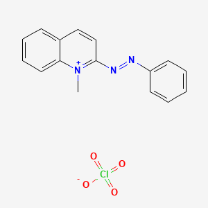 1-Methyl-2-[(E)-phenyldiazenyl]quinolin-1-ium perchlorate