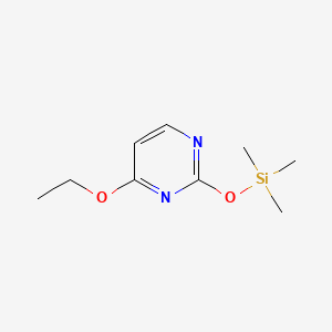 molecular formula C9H16N2O2Si B579743 4-Ethoxy-2-((trimethylsilyl)oxy)pyrimidine CAS No. 17932-56-8