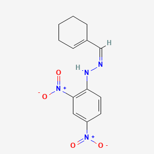molecular formula C13H14N4O4 B579746 1-Cyclohexene-1-carbaldehyde (2,4-dinitrophenyl)hydrazone CAS No. 15419-46-2
