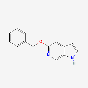 molecular formula C14H12N2O B579747 5-(benzyloxy)-1H-pyrrolo[2,3-c]pyridine CAS No. 17288-54-9