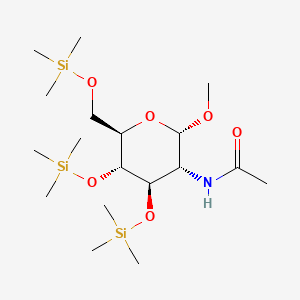 molecular formula C18H41NO6Si3 B579748 TMS(-3)[TMS(-4)][TMS(-6)]GlcNAc(a)-O-Me CAS No. 18434-96-3