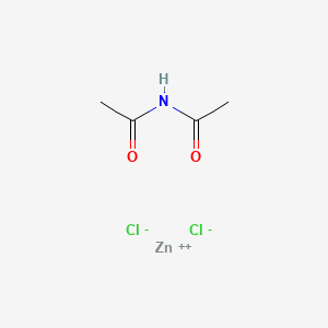 molecular formula C4H7Cl2NO2Zn B579753 zinc;N-acetylacetamide;dichloride CAS No. 18400-98-1