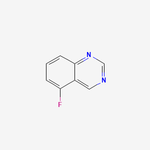 molecular formula C8H5FN2 B579755 5-氟喹唑啉 CAS No. 16499-43-7