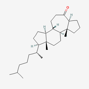 molecular formula C27H46O B579757 A-Nor-B-homo-5alpha-cholestan-6-one CAS No. 19548-94-8