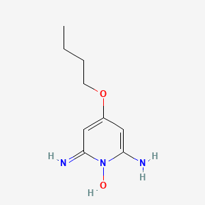 molecular formula C9H15N3O2 B579758 4-Butoxy-2,6-pyridinediamine 1-oxide CAS No. 17827-88-2