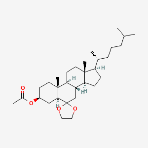 molecular formula C31H52O4 B579761 3beta-(Acetyloxy)-5alpha-cholestan-6-one ethylene acetal CAS No. 19518-70-8