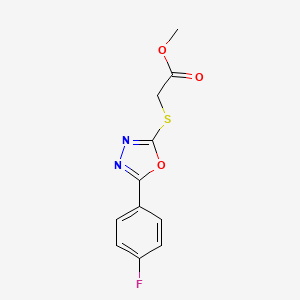 molecular formula C11H9FN2O3S B5797635 Methyl {[5-(4-fluorophenyl)-1,3,4-oxadiazol-2-yl]sulfanyl}acetate 