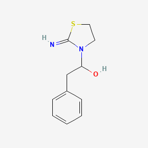 molecular formula C11H14N2OS B579765 1-(2-Imino-1,3-thiazolidin-3-yl)-2-phenylethan-1-ol CAS No. 15591-42-1