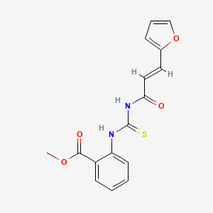 molecular formula C16H14N2O4S B5797652 methyl 2-({[(2E)-3-(furan-2-yl)prop-2-enoyl]carbamothioyl}amino)benzoate 