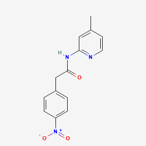 molecular formula C14H13N3O3 B5797666 N-(4-methylpyridin-2-yl)-2-(4-nitrophenyl)acetamide 