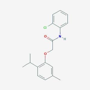 molecular formula C18H20ClNO2 B5797785 N-(2-chlorophenyl)-2-(5-methyl-2-propan-2-ylphenoxy)acetamide 