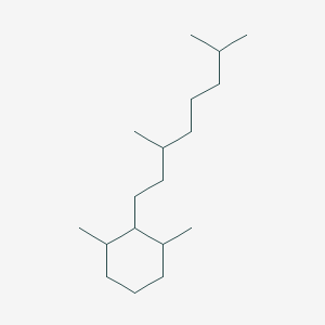 molecular formula C18H36 B579779 Cyclohexane,2-(3,7-dimethyloctyl)-1,3-dimethyl- CAS No. 19550-61-9