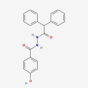 molecular formula C21H18N2O3 B5797805 N'-(2,2-diphenylacetyl)-4-hydroxybenzohydrazide 