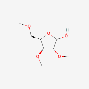 molecular formula C8H16O5 B579787 2,3,5-tri-O-methyl-l-arabinofuranose CAS No. 18463-35-9