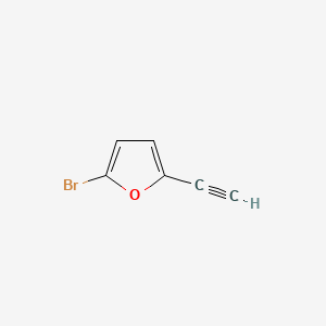 molecular formula C6H3BrO B579791 2-Bromo-5-ethynylfuran CAS No. 15577-73-8