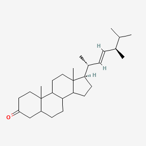 molecular formula C28H46O B579799 (22E)-5beta-Ergost-22-en-3-one CAS No. 18865-44-6