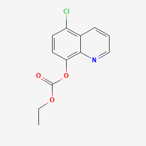 molecular formula C12H10ClNO3 B579800 Carbonic acid 5-chloro-8-quinolyl ethyl ester CAS No. 18119-31-8