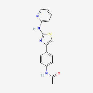 molecular formula C16H14N4OS B5798000 N-(4-{2-[(PYRIDIN-2-YL)AMINO]-1,3-THIAZOL-4-YL}PHENYL)ACETAMIDE 