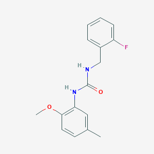 molecular formula C16H17FN2O2 B5798015 N-(2-fluorobenzyl)-N'-(2-methoxy-5-methylphenyl)urea 