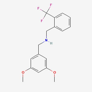molecular formula C17H18F3NO2 B5798093 N-[(3,5-dimethoxyphenyl)methyl]-1-[2-(trifluoromethyl)phenyl]methanamine 