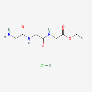 molecular formula C8H16ClN3O4 B579813 H-Gly-Gly-Gly-OEt.HCl CAS No. 16194-06-2